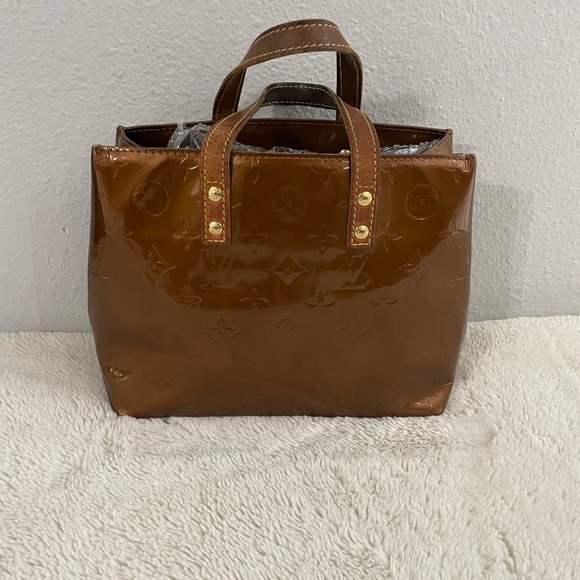❌SOLD❌ Louis Vuitton Monogram Brown/Bronze Vernis Reade PM Handbag - Picture 6 of 17